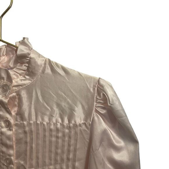 Vintage Sarah Spencer Pink Satin Long Nightgown Size MED - Picture 2 of 8